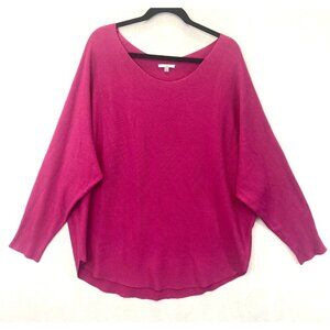 Vila Milano Woman Dolman Sleeve Sweater Womens 2X Soft Cozy Classic Magenta Pink